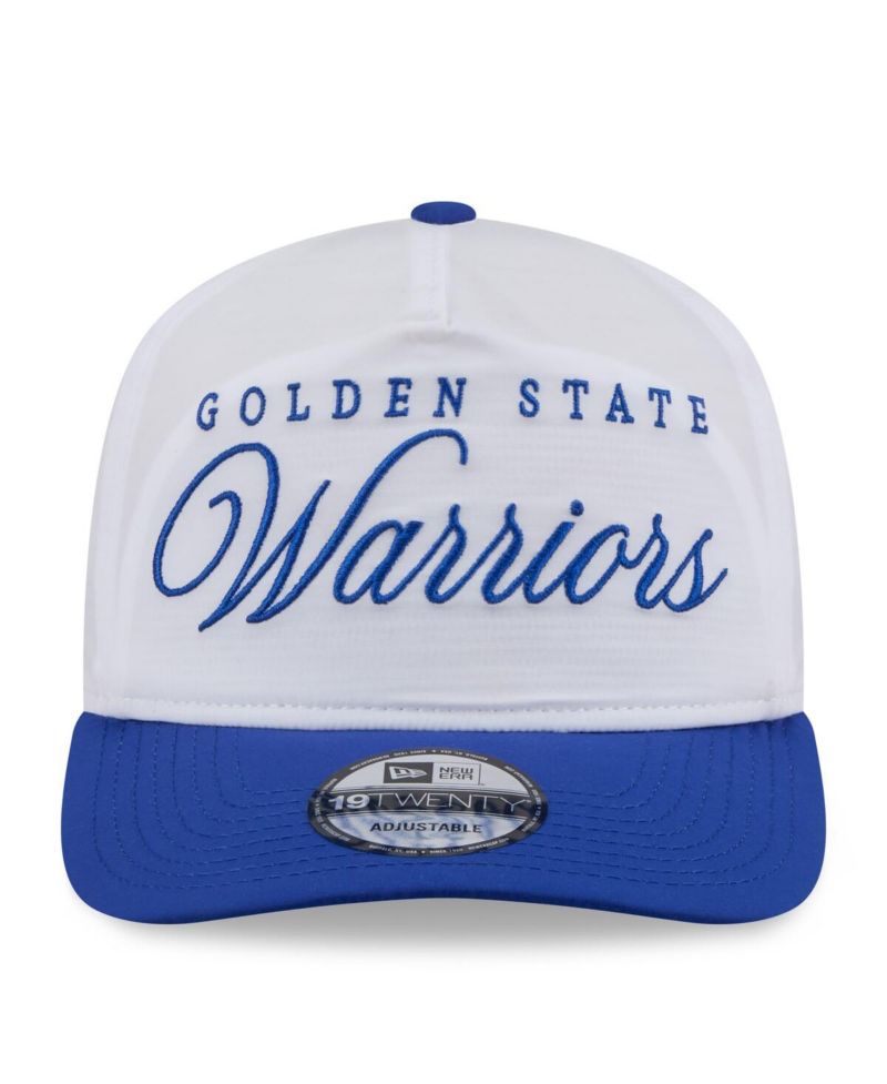 Men's White/Royal Golden State Warriors 2025 NBA Draft On-Stage Nylon 19TWENTY Adjustable Hat