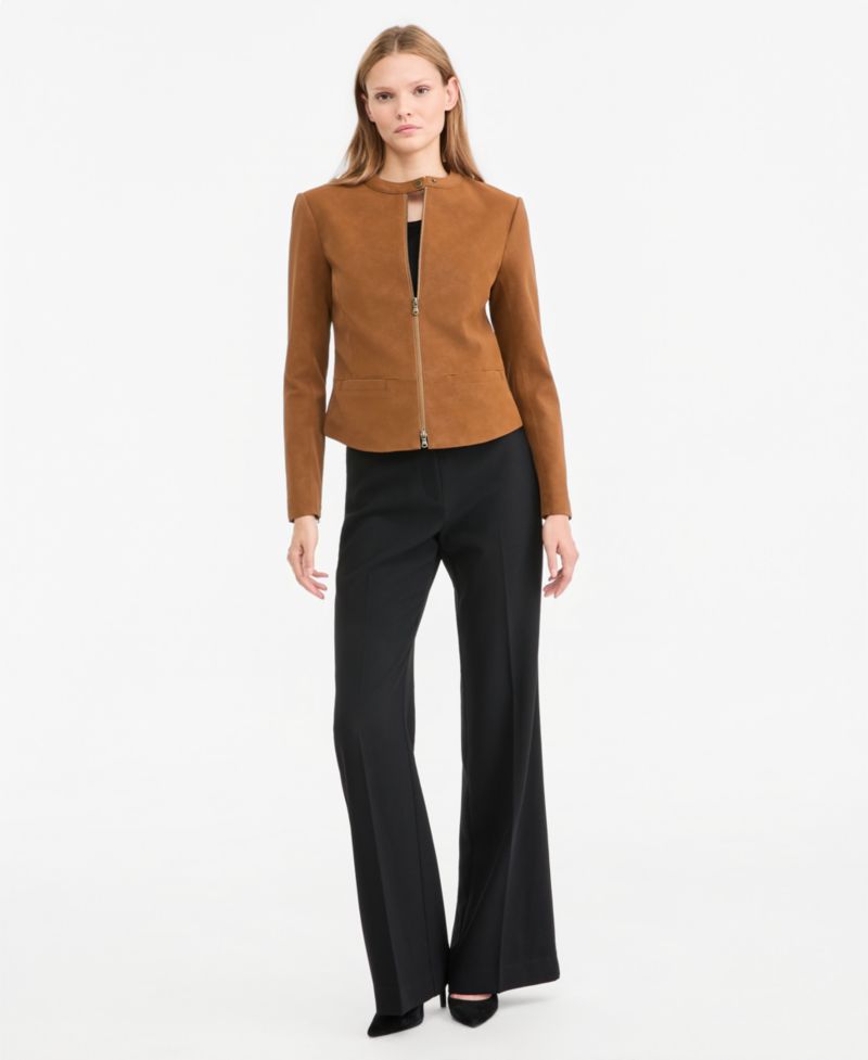 Women's Serena Faux-Suede Short 2-Way-Zipper Jacket