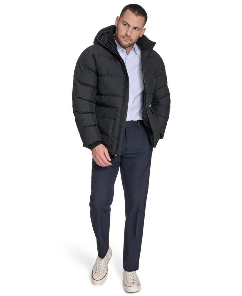 Men's Two Pocket Hooded Puffer Jacket