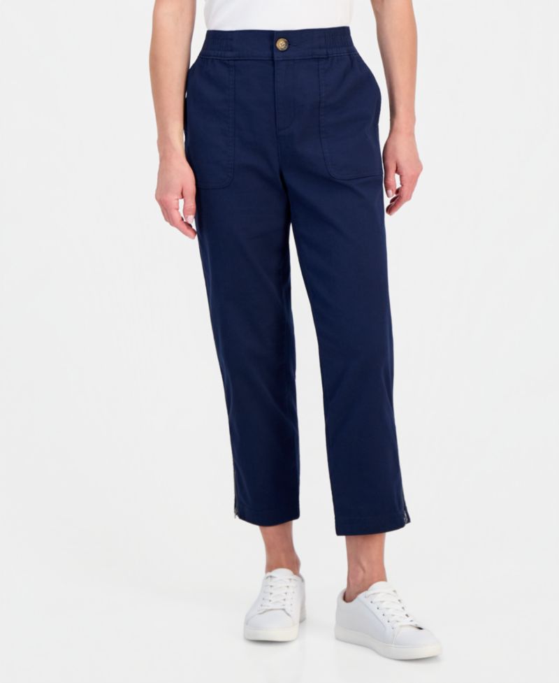 Petite High-Rise Crop Pants