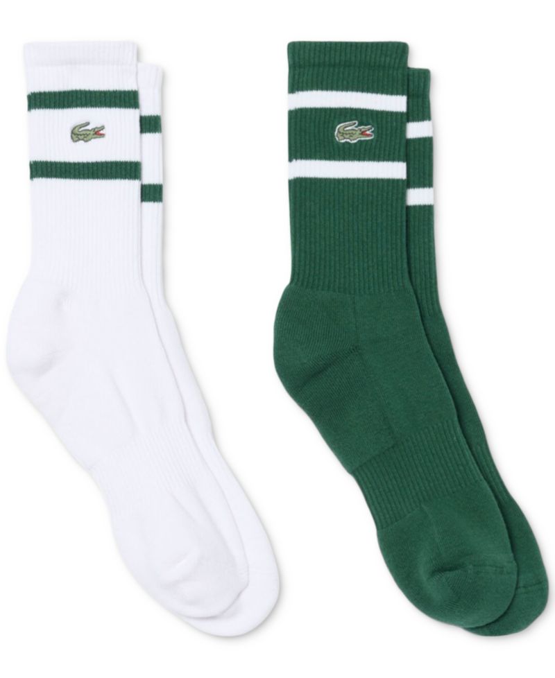 Men's Striped Ribbed Crew Socks, 2-Pack