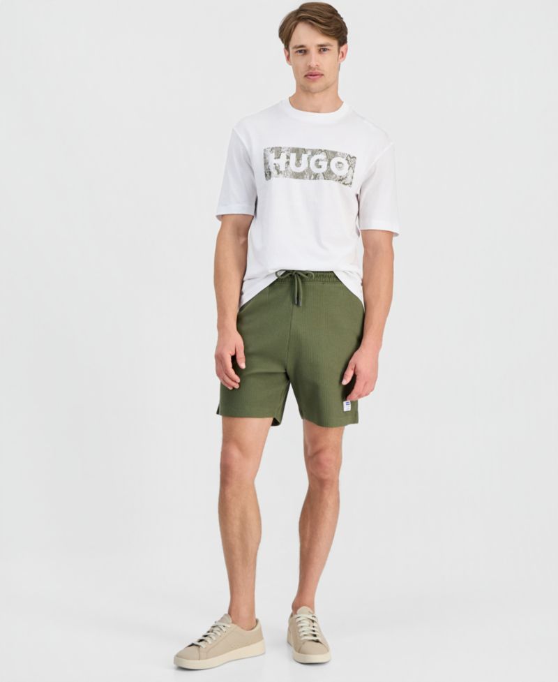HUGO by Men's Nuwafflo Drawstring Shorts