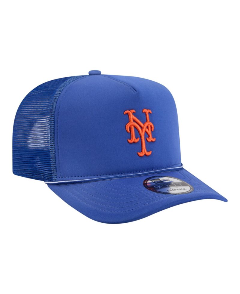 Men's Royal New York Mets Worn A-Frame 9FIFTY Trucker Snapback Hat