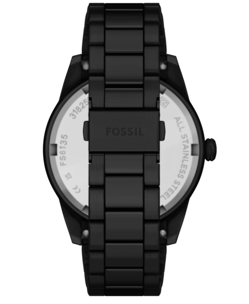 Men's Pearson Multifunction Black Stainless-Steel Watch, 42mm