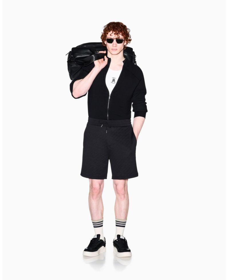 Men's Jacquard Allover Logo Fleece Short