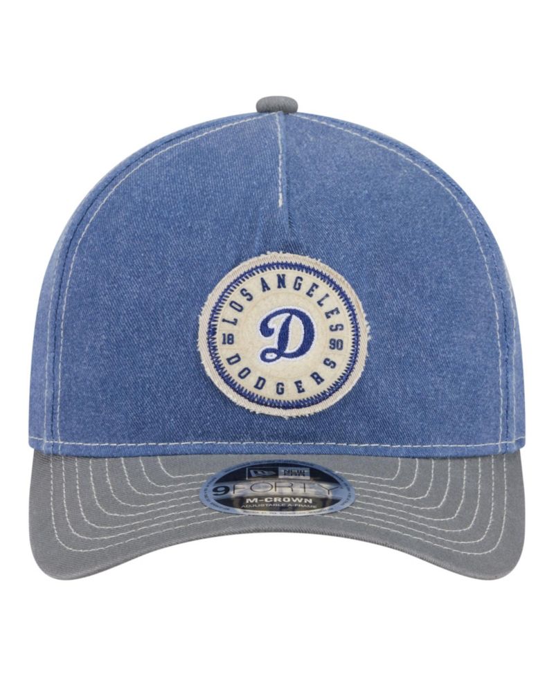Men's Royal/Gray Los Angeles Dodgers Felt M-Crown 9FORTY Adjustable Hat