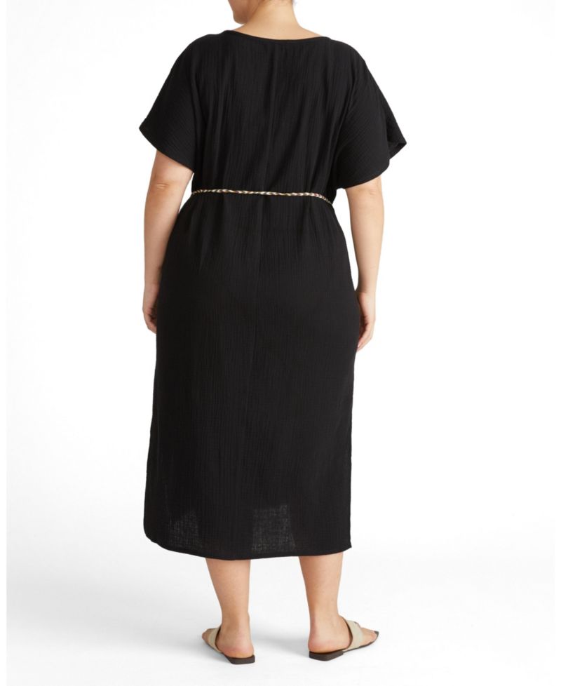 Plus Size Luxe Cotton Gauze Beach Dress