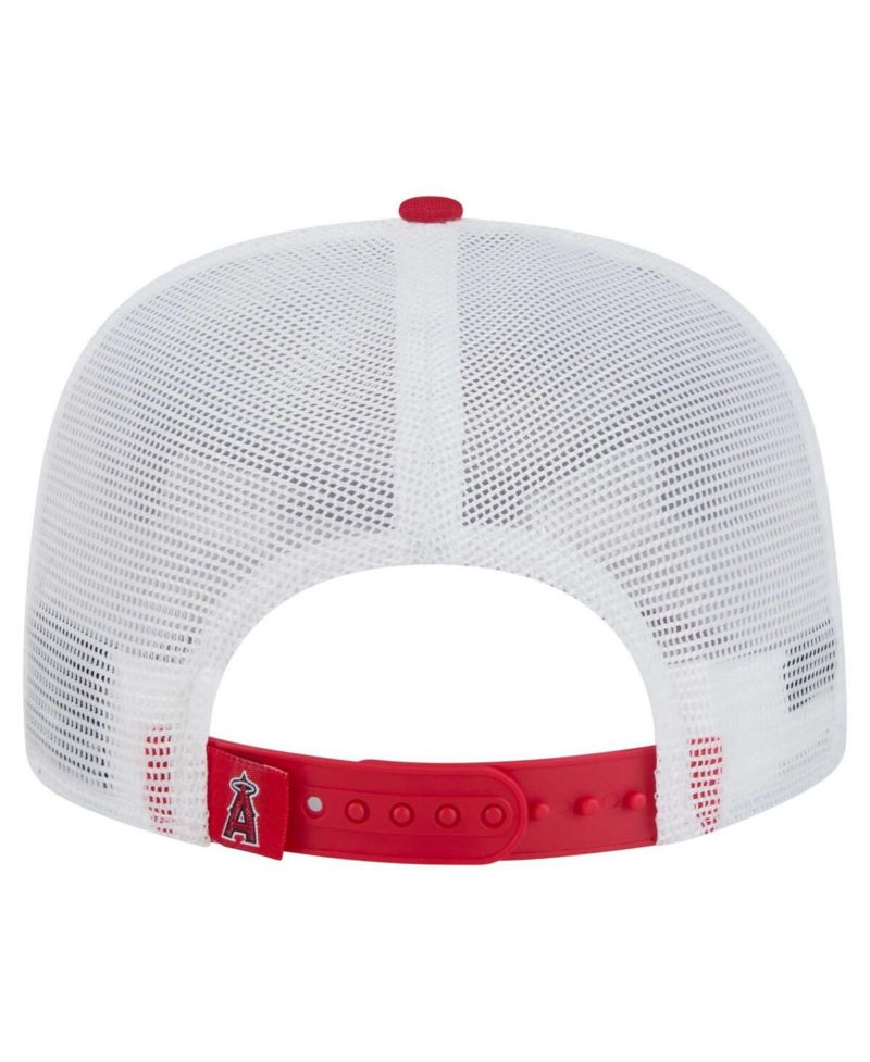 Men's Red Los Angeles Angels 9FIFTY A-Frame Trucker Snapback Hat
