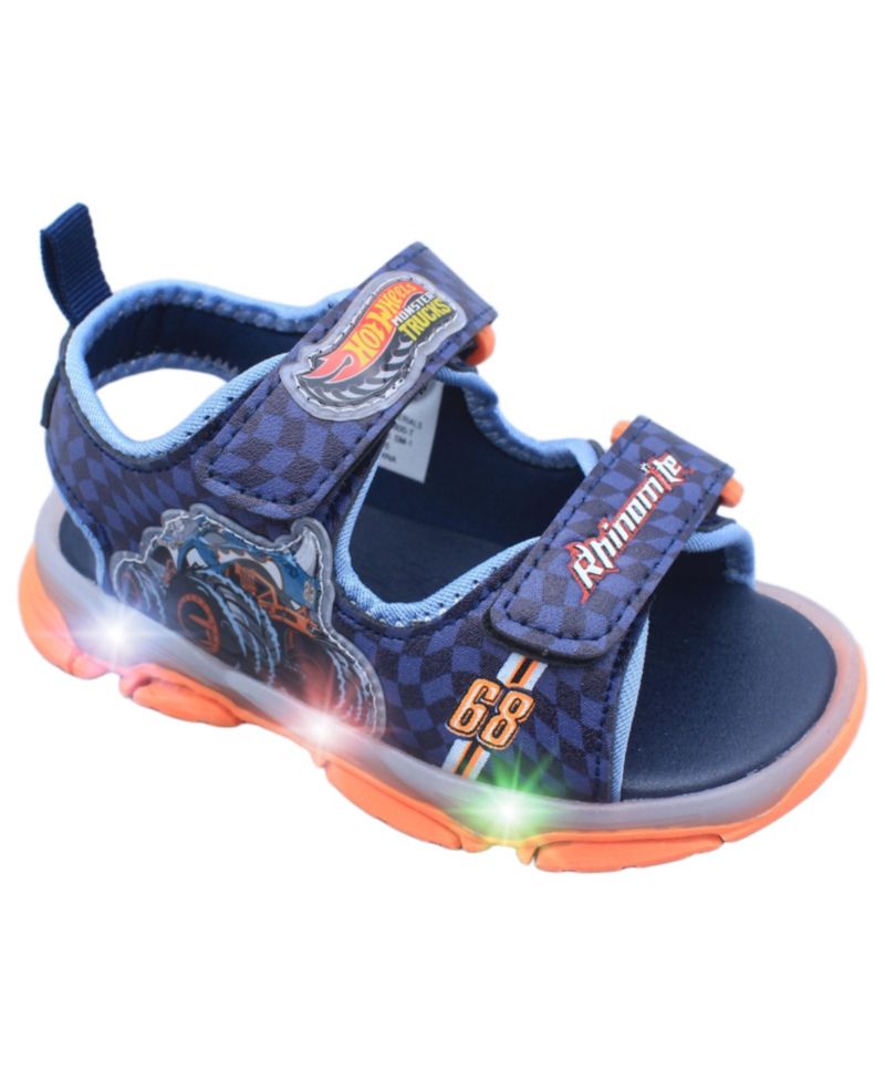 Boy's (7T-10T) Monster Trucks Light-Up Sandals
