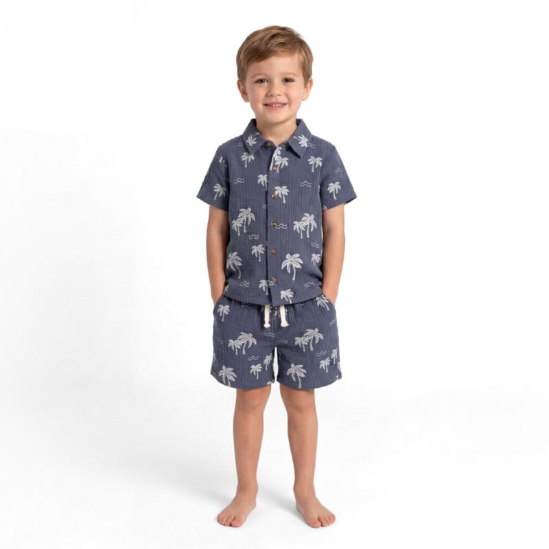 Toddler Boys Little/Big Tropical Palm Tree Gauze Set