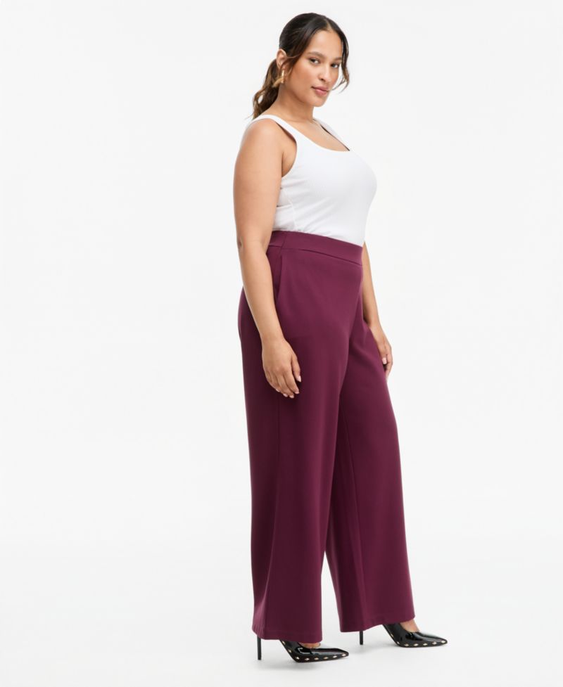 Plus Size High-Rise Pull-On Pants