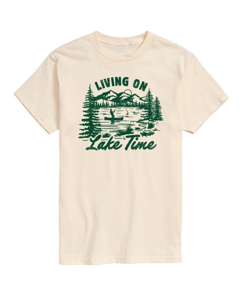 Men's Instant Message Living On Lake Time Graphic T-Shirt