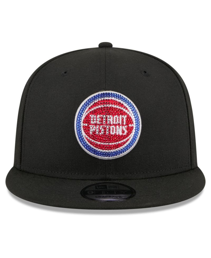 Men's Black Detroit Pistons 2026 NBA Draft Crystal 9FIFTY Snapback Hat