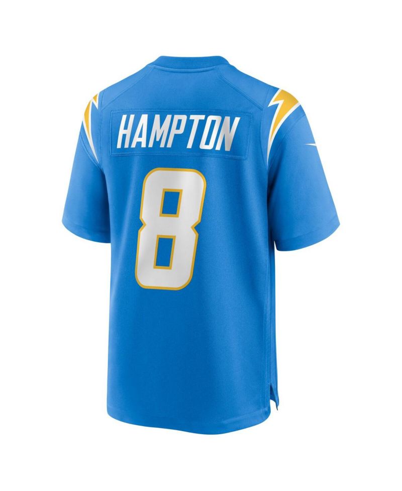 Men's Omarion Hampton Powder Blue Los Angeles Chargers 2025 NFL Draft First Round Pick Game Jersey
