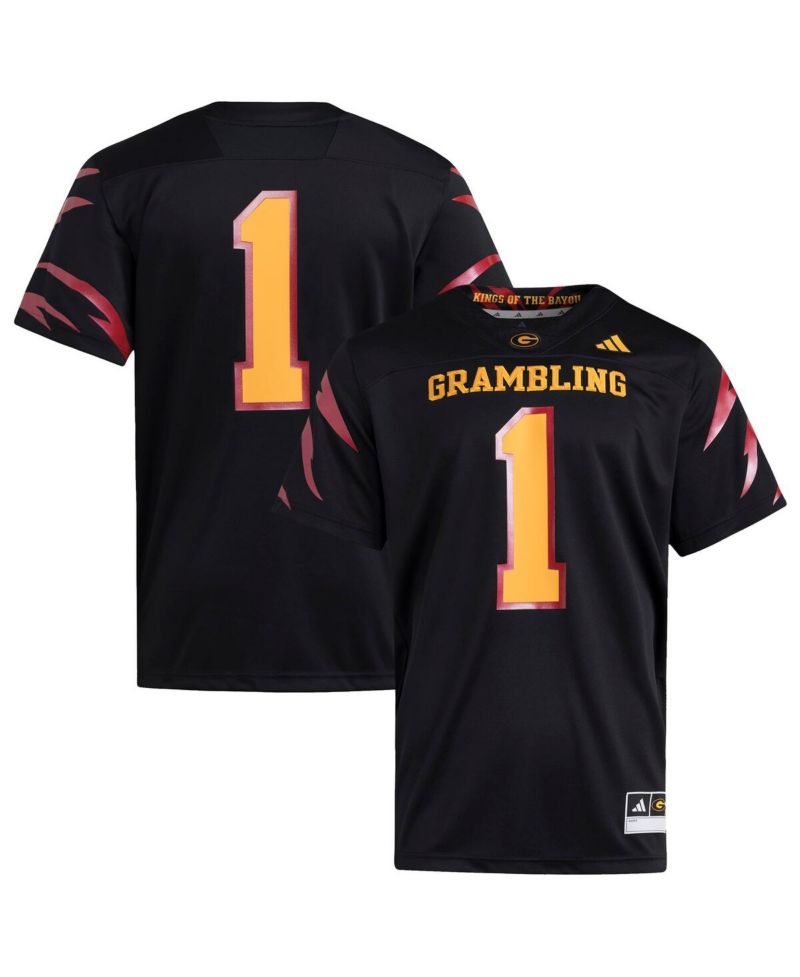 Men's Black Grambling Tigers Premier Strategy Jersey