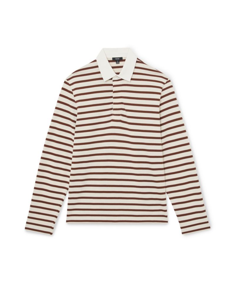 Men's Conners Rugby-Stripe Long-Sleeve Polo Shirt