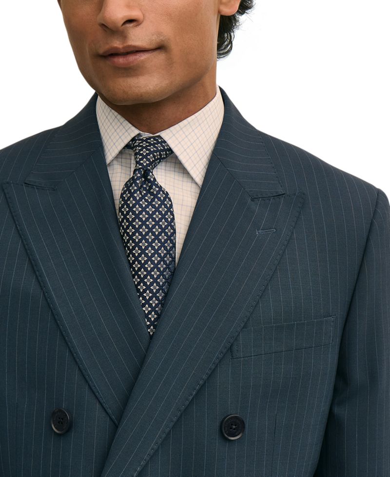Мужской двубортный пиджак в тонкую полоску от Brooks Brothers