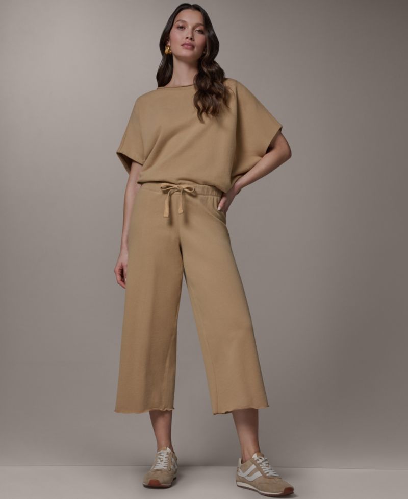 Women's Boat Neck Top and Straight-Leg Pull-On Pant
