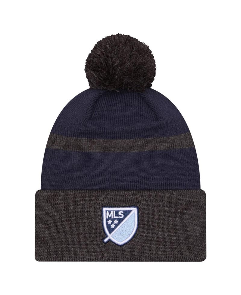 Men's Blue Sporting Kansas City 2025 Kickoff Cuffed with Pom Knit Hat