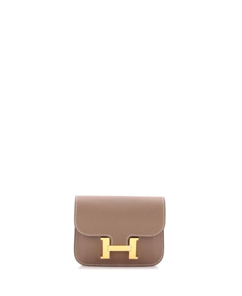 Pre-Owned Hermes Constance Slim Wallet Evercolor