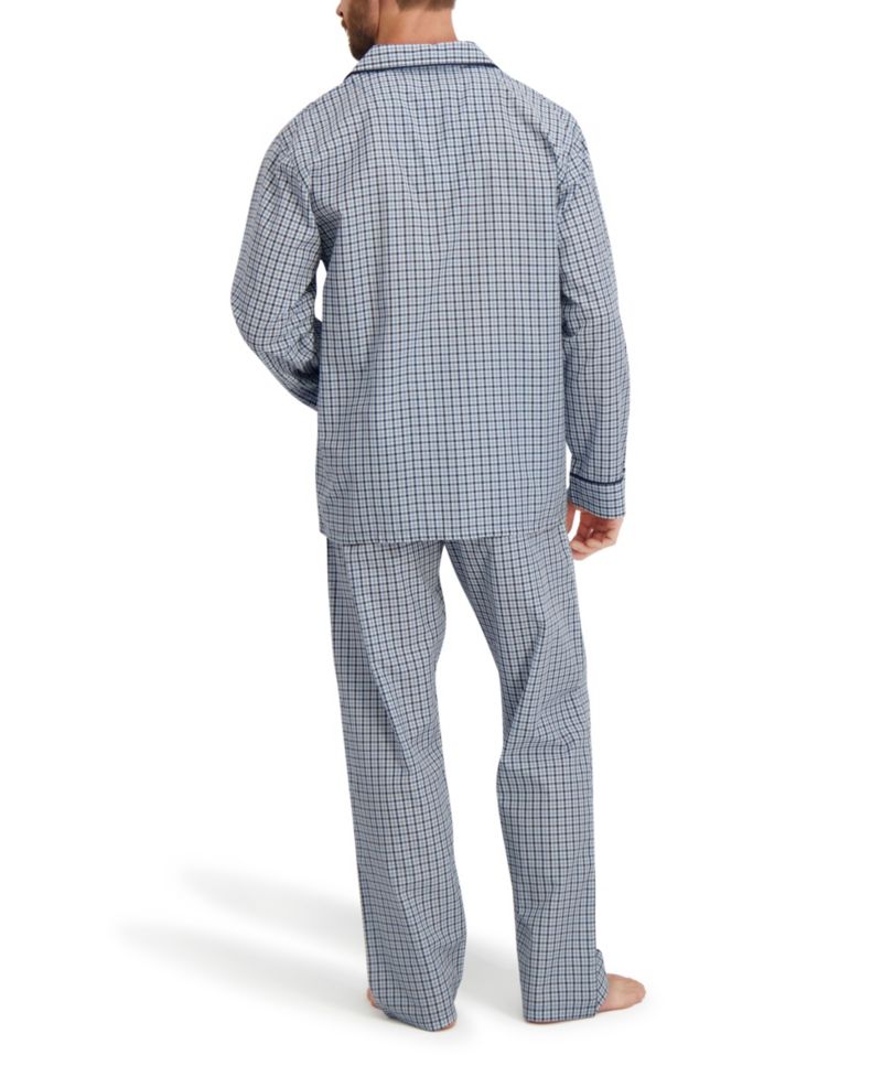 Men's Woven Button Down Pajama Sleep Set