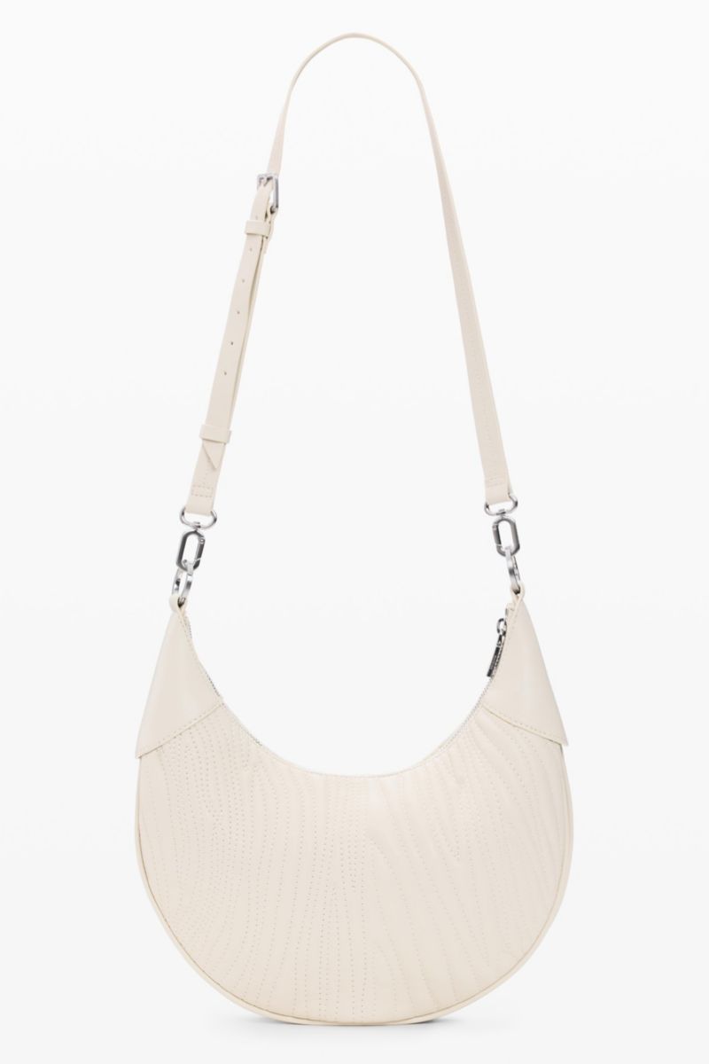 Women's Medium oval bag with embossing