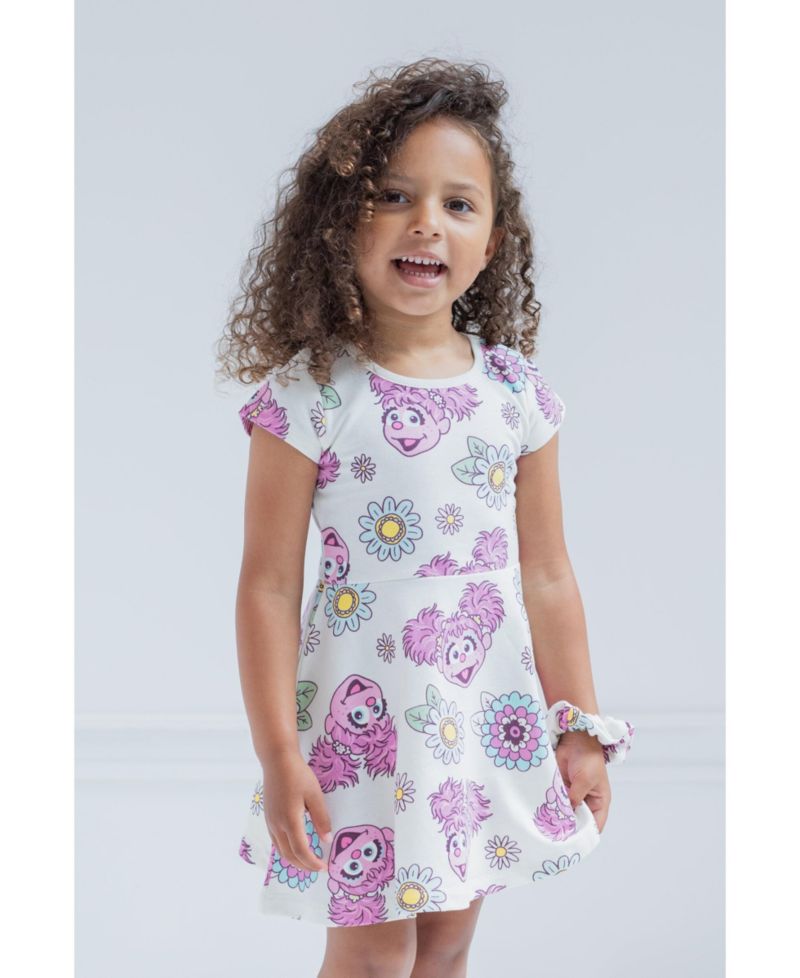 Baby Girls 2-Piece Skater Dress and Scrunchie Set