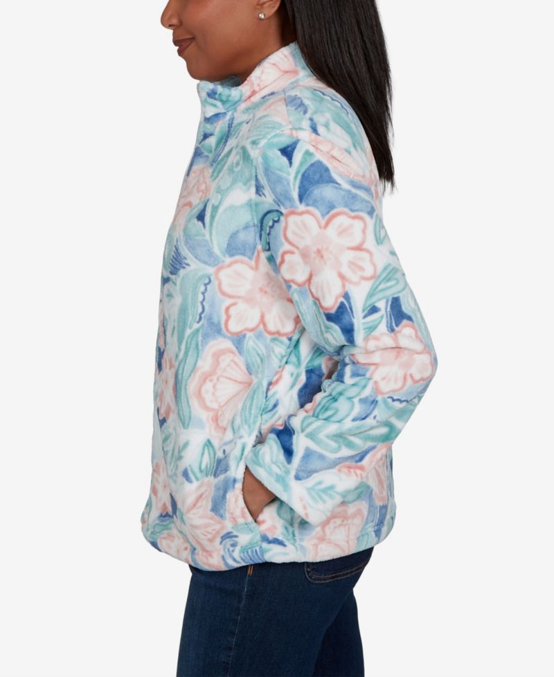 Women's Classic Patch Floral Cozy Knit Jacket