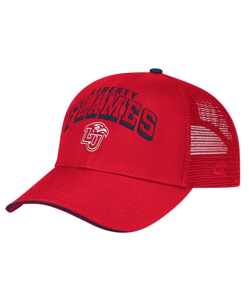 Men's Red Liberty Flames Wyatt Primary Team Trucker Adjustable Hat