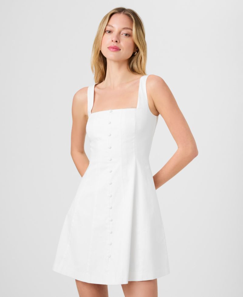 Women's Sleeveless Square Neck Mini Dress