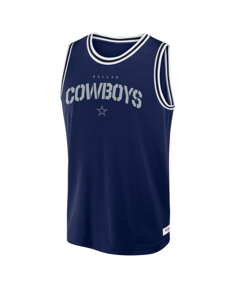 Men's Navy Dallas Cowboys Elements Future Ground Jersey Tank Top