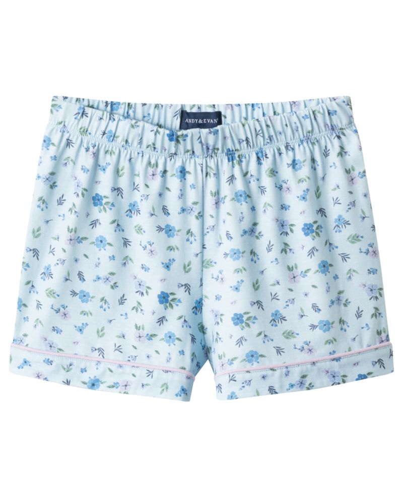 Girls' 6-16 Button-Down Shirt and Shorts, 2-Piece Pajama Set