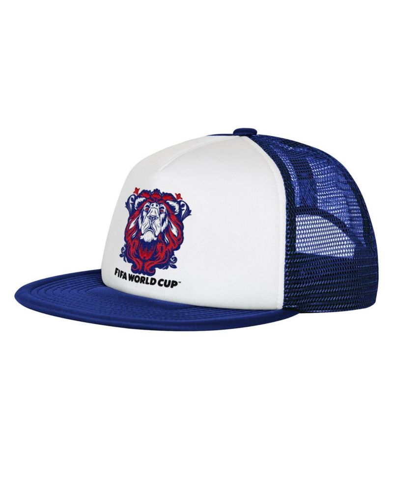 Men's White/Royal England National Team Defender Adjustable Trucker Hat