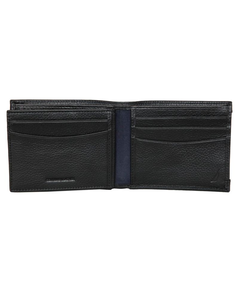 Men's Logo Rubber Leather Bifold Wallet