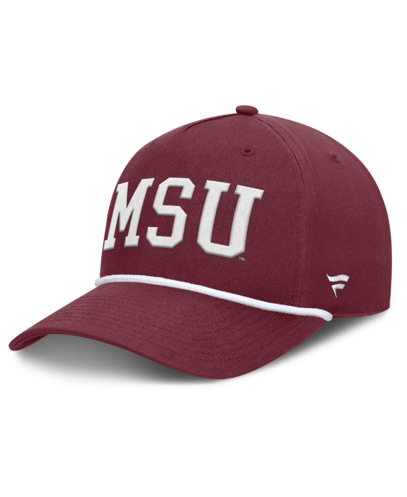 Men's Maroon Mississippi State Bulldogs Foul Ball Rope Adjustable Hat