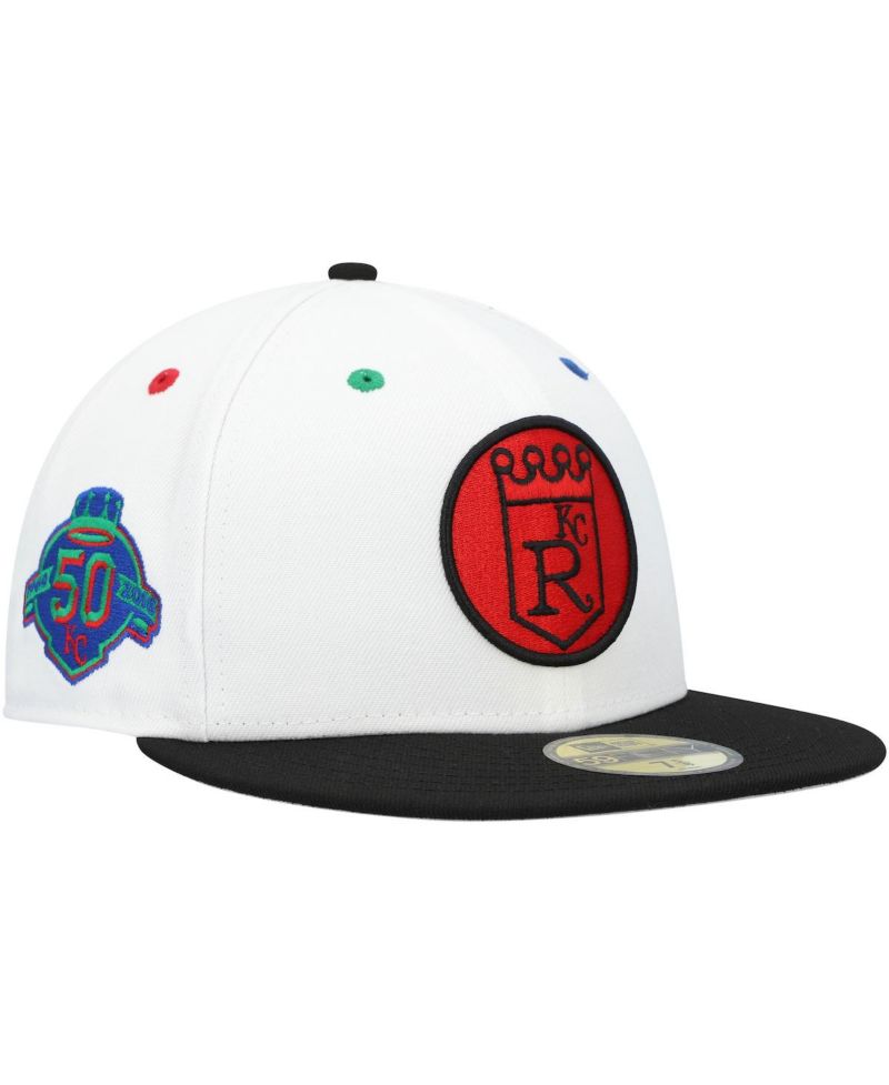 Men's White, Black Kansas City Royals Primary Eye 59FIFTY Fitted Hat