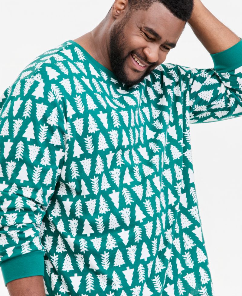 Men's Big & Tall Tree Geo Pajamas Set