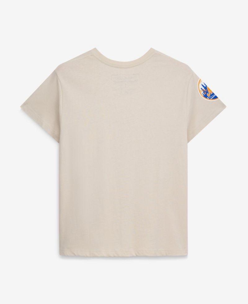 Women's Mike Piazza Cream New York Mets Cooperstown Name & Number Throwback T-Shirt