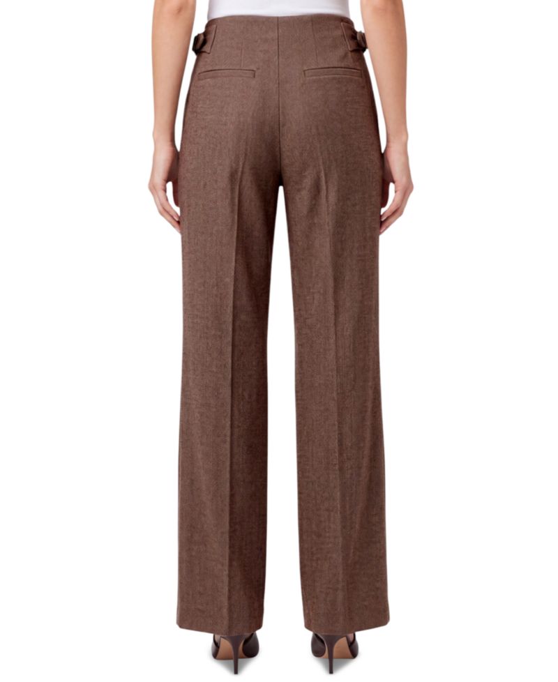 Women's High-Rise Pleated Wide-Leg Trouser