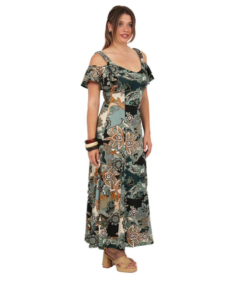 Elevate Women's Soft A-Line Maxi Dress