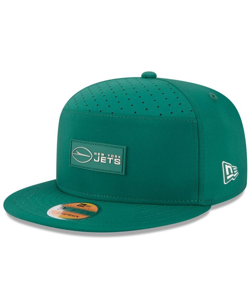 Men's Green New York Jets 2025 Sideline Split Panel 9FIFTY Snapback Hat