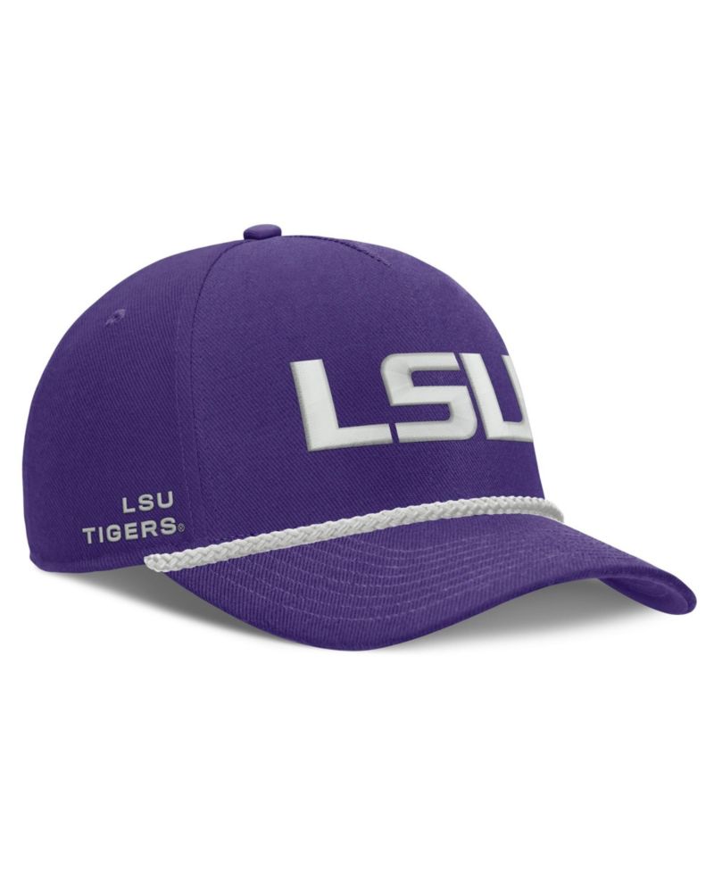 Men's and Women's Purple LSU Tigers Rope Rise Adjustable Hat
