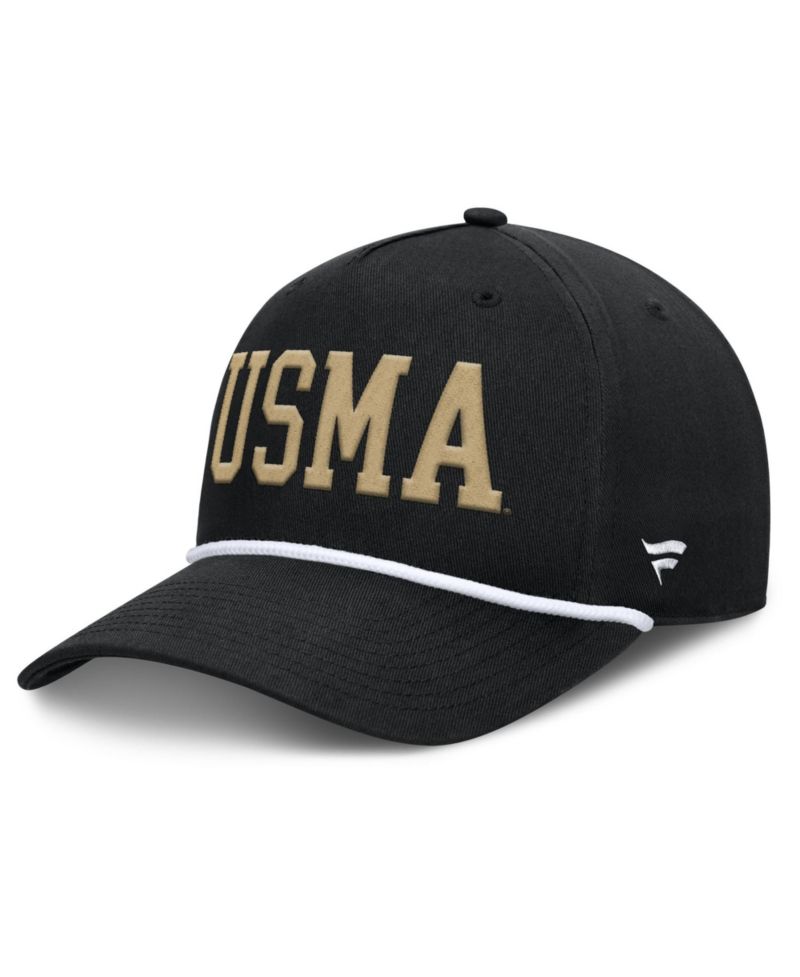 Men's Black Army Black Knights Foul Ball Rope Adjustable Hat