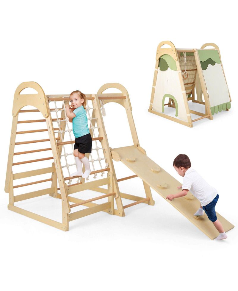 6-in-1 Wooden Indoor Kids' Playground