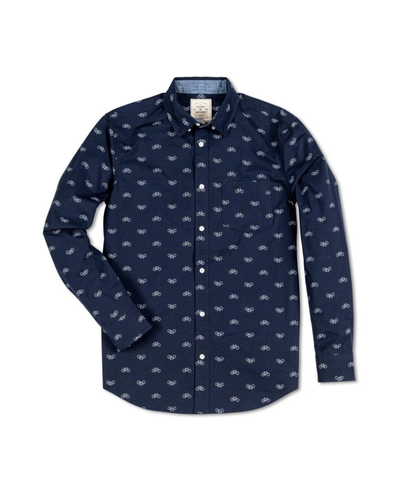 Men's Hope and Henry Organic Long Sleeve Stretch Poplin Button Down Shirt