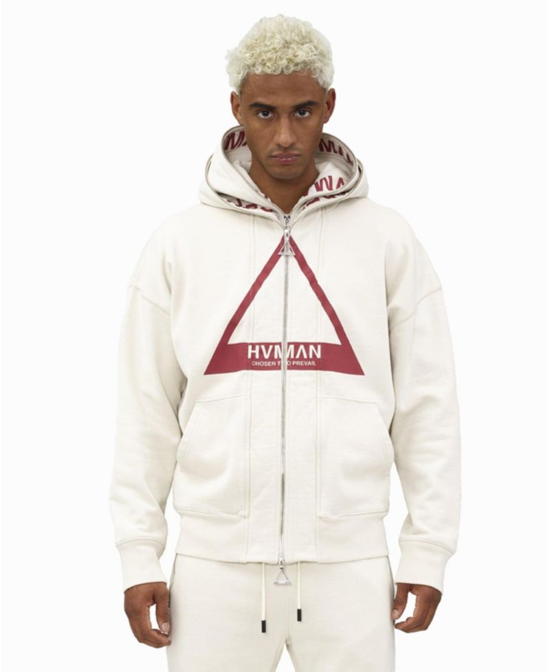 Men's Full-Zip Double Hood Graphic Sweatshirt