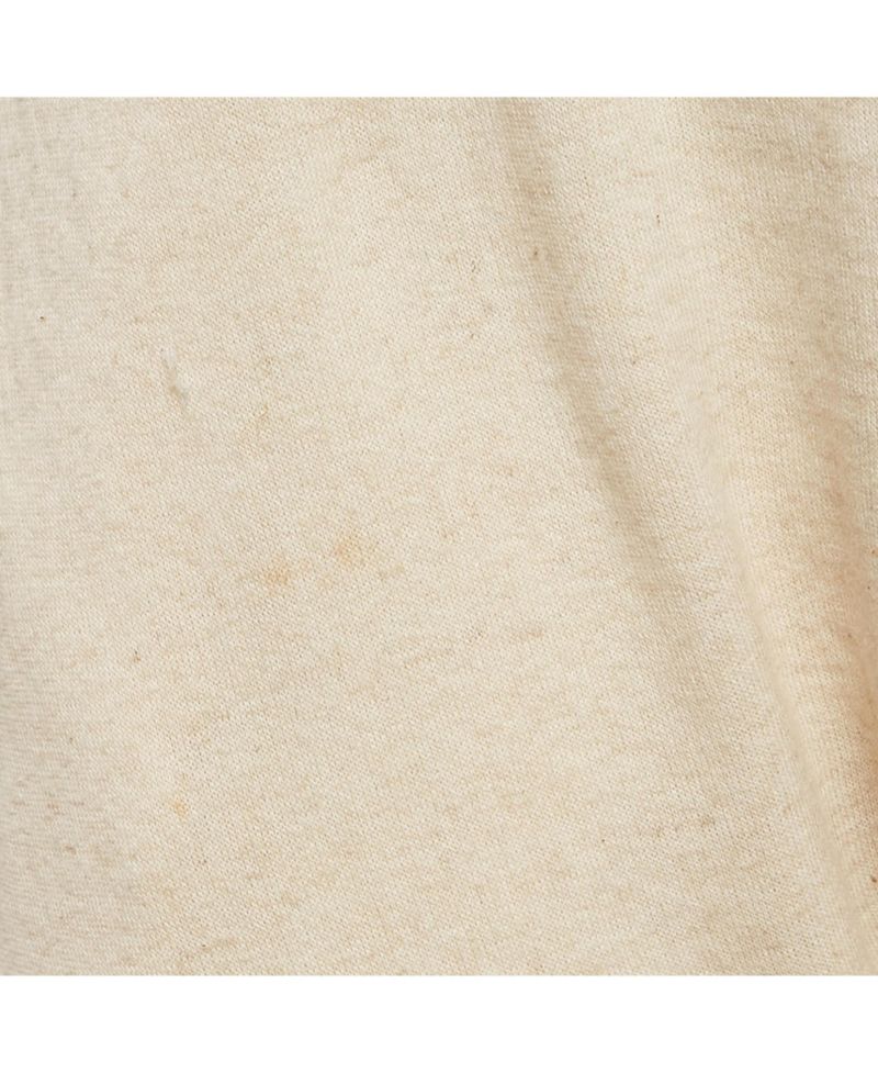 Men's Cream Cotton Paneled Knit Jogger Pants