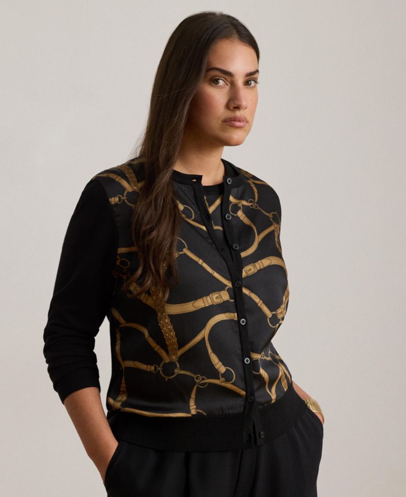 Women's Belting Print Cardigan