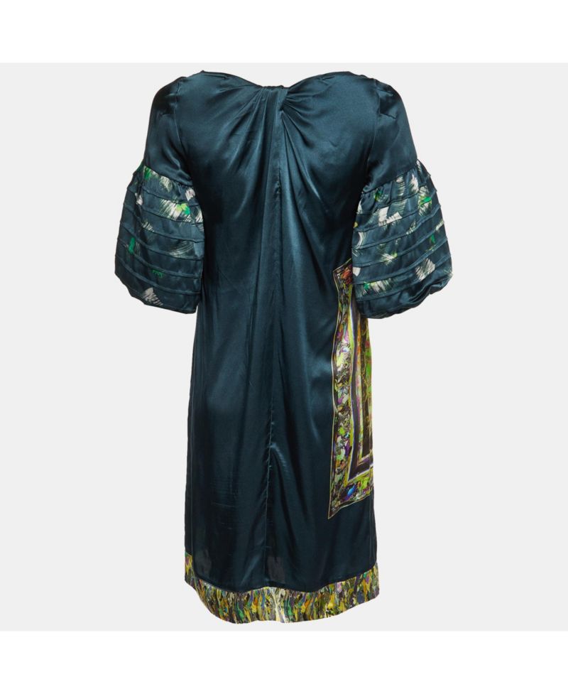 Printed Silk Shift Dress