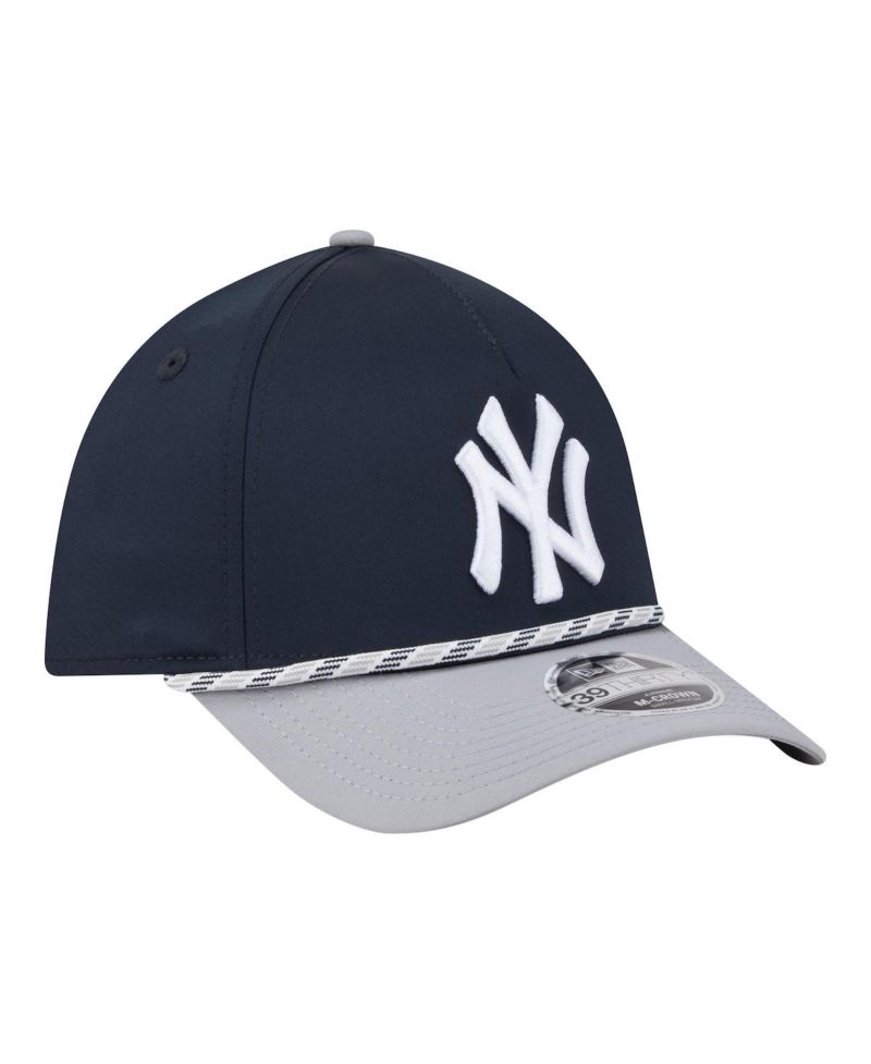 Men's Navy/Gray New York Yankees Rope M-Crown A-Frame 39THIRTY Flex Hat